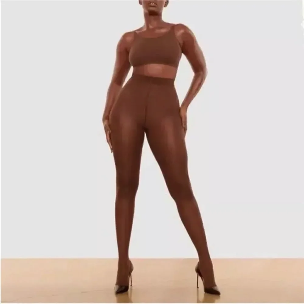 SKIMS NWOB Sheer Support Tights Cocoa Brown XL